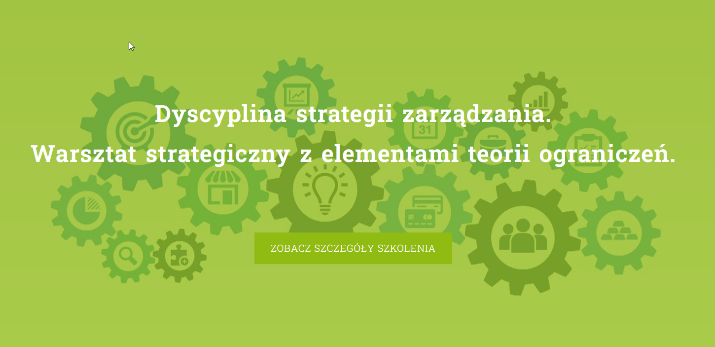 Dyscyplina strategii zarządzania Warsztat strategiczny z elementami